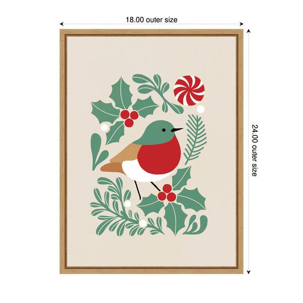 Kate & Laurel Sylvie Framed Canvas Christmas Icons Prima Set 1 By Dominique Vari