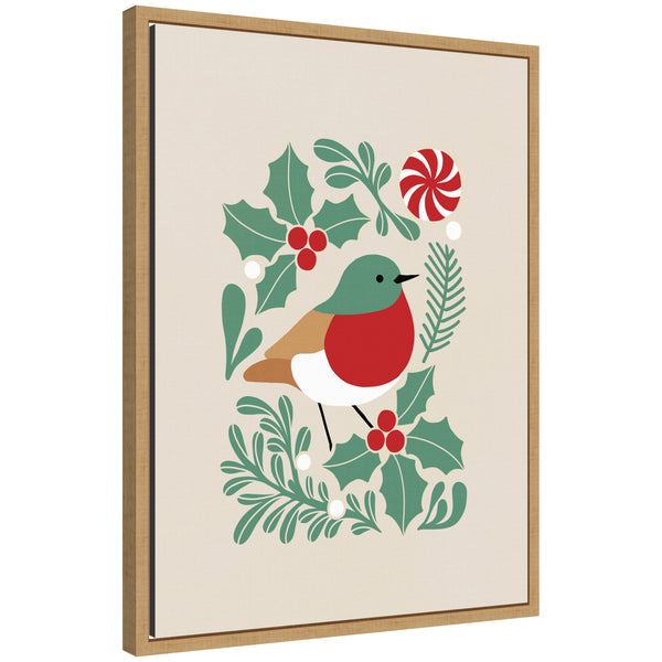 kate & laurel Sylvie Framed Canvas Christmas Icons Prima Set 1 by Dominique Vari