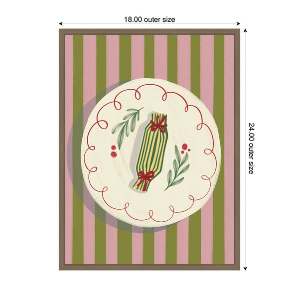 Kate & Laurel Sylvie Framed Canvas Christmas Toffee Gift By Nikita Jariwala