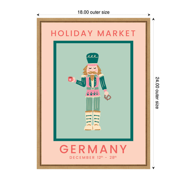 Kate & Laurel Sylvie Framed Canvas German Christmas Market By Leonora Jennifer Benza