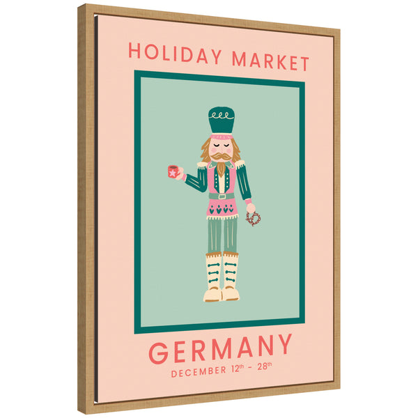 kate & laurel Sylvie Framed Canvas German Christmas Market by Leonora Jennifer Benza
