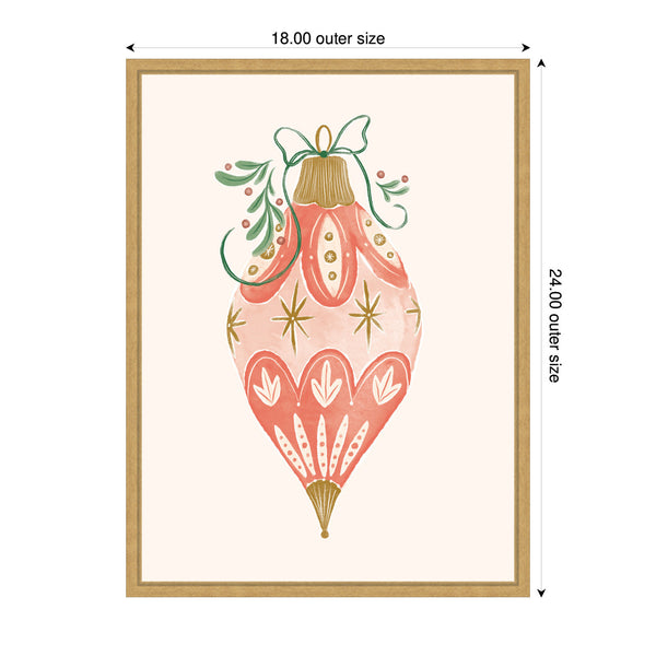 Kate & Laurel Sylvie Framed Canvas Holiday Ornament Collection 1 By Jill Labieniec