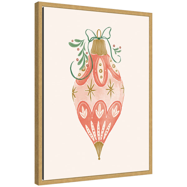 kate & laurel Sylvie Framed Canvas Holiday Ornament Collection 1 by Jill Labieniec