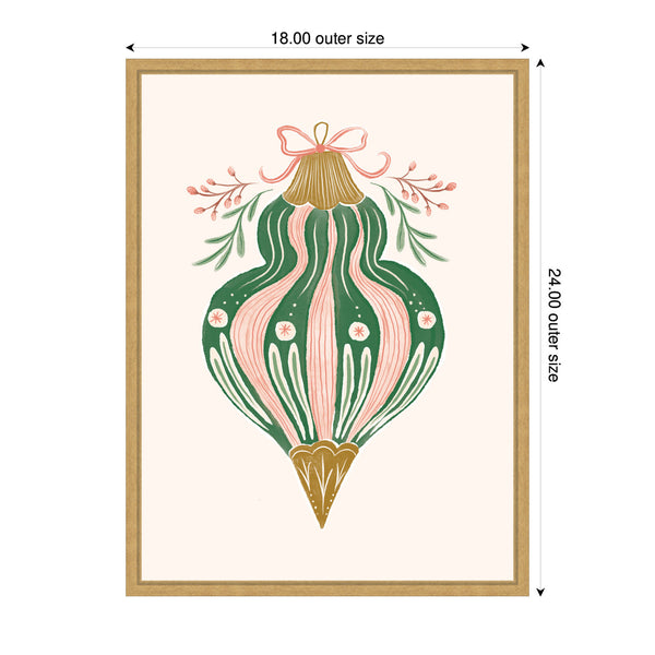 Kate & Laurel Sylvie Framed Canvas Holiday Ornament Collection 4 By Jill Labieniec