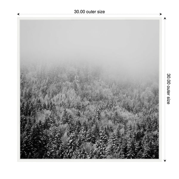 Kate & Laurel Sylvie Framed Canvas Lake Konigsee Snow Covered Trees By Laura Evans