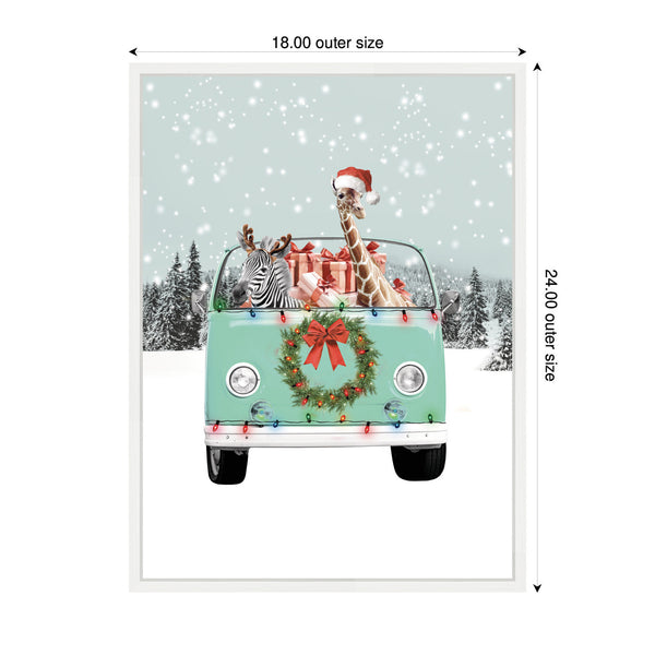 Kate & Laurel Sylvie Framed Canvas Let It Snow 1 By Iulia Emelianteva Julyartprints