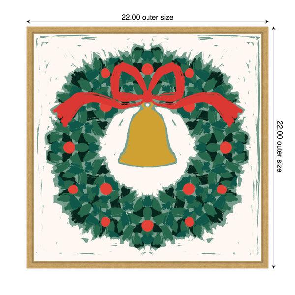 Kate & Laurel Sylvie Framed Canvas Paint Wreath By Hannah Beisang