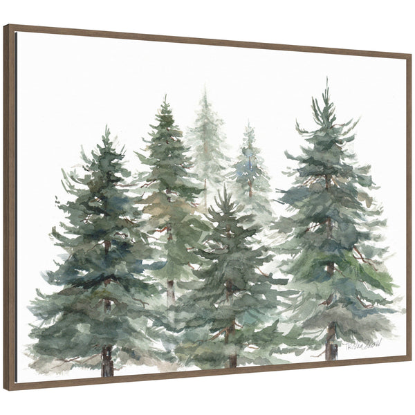 kate & laurel Sylvie Framed Canvas Pines And Evergreens by Patricia Shaw