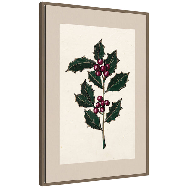 kate & laurel Sylvie Framed Canvas Silver and Pine 21 by Pam Vale