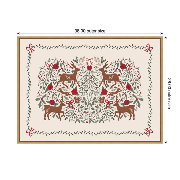 Kate & Laurel Sylvie Framed Canvas The Winter Woods By Vicky Yorke