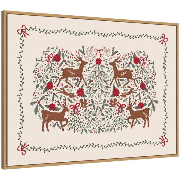 kate & laurel Sylvie Framed Canvas The Winter Woods by Vicky Yorke