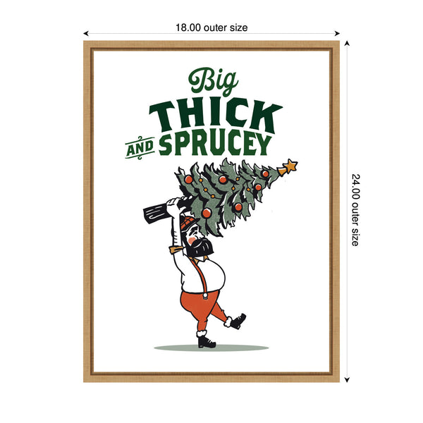 Kate & Laurel Sylvie Framed Canvas Thick And Sprucey By The Whiskey Ginger