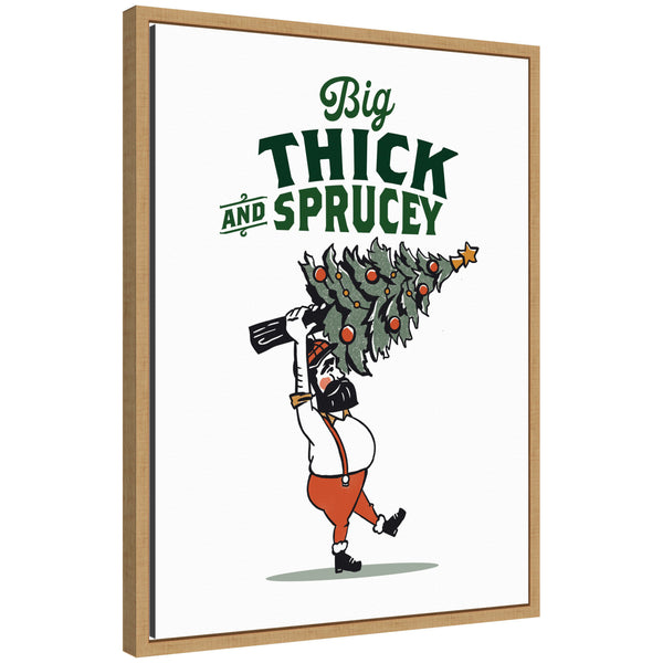 kate & laurel Sylvie Framed Canvas Thick and Sprucey by The Whiskey Ginger