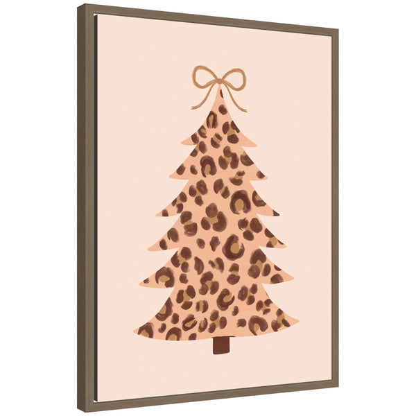 kate & laurel Sylvie Framed Canvas Trendy Tree by Aislinn Simmonds Duchess Plum