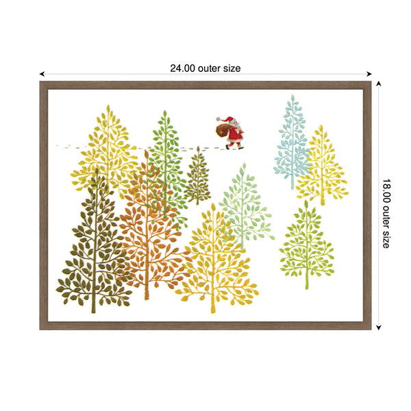 Kate & Laurel Sylvie Framed Canvas Vintage Christmas Santa By Corinna Buchholz Of Piddix