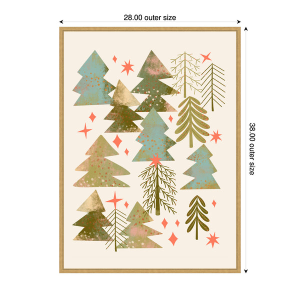 Kate & Laurel Sylvie Framed Canvas Winter Forest By Nikita Jariwala