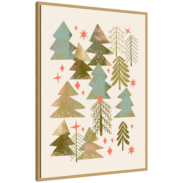kate & laurel Sylvie Framed Canvas Winter Forest by Nikita Jariwala