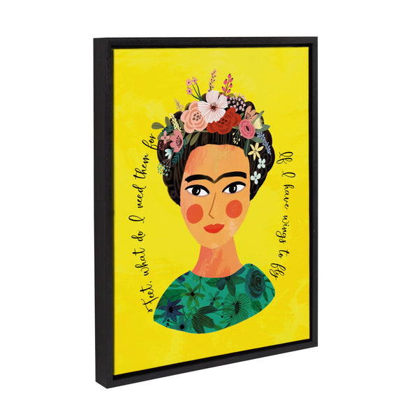 Kate & Laurel Sylvie Frida Framed Canvas By Mia Charro