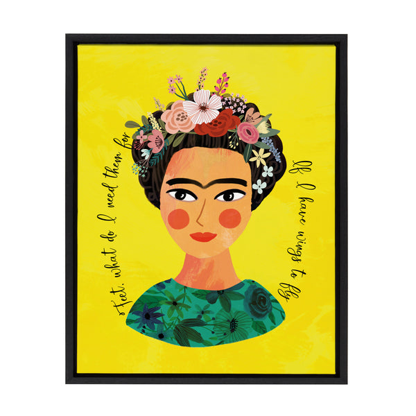 kate & laurel Sylvie Frida Framed Canvas By Mia Charro