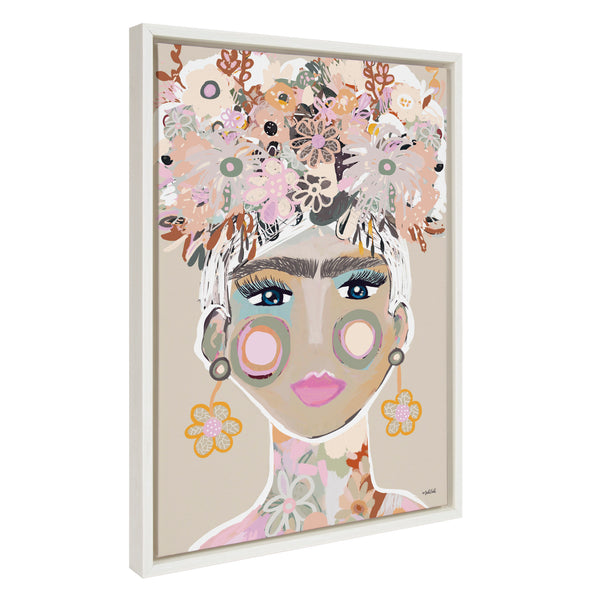 Kate & Laurel Sylvie Frida Frollae Framed Canvas By Inkheart Designs