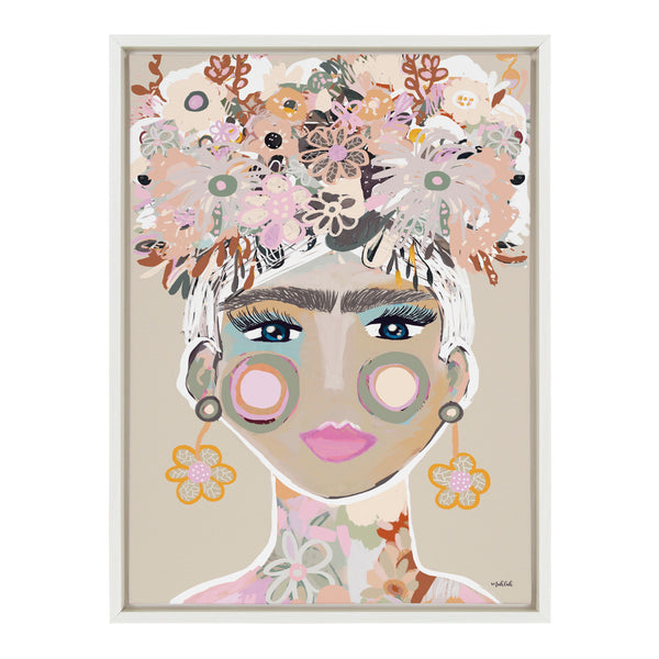 Kate & Laurel Sylvie Frida Frollae Framed Canvas By Inkheart Designs
