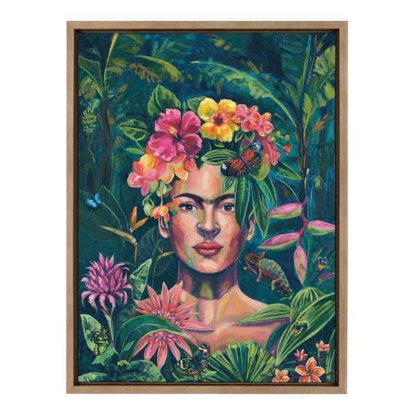 Kate & Laurel Sylvie Frida In The Wild Framed Canvas By Rachel Christopoulos