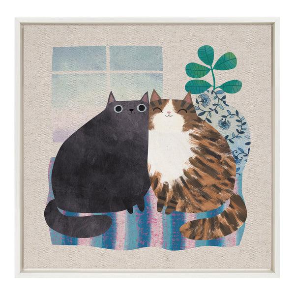 Kate & Laurel Sylvie Friends 1 Framed Canvas By Planet Cat