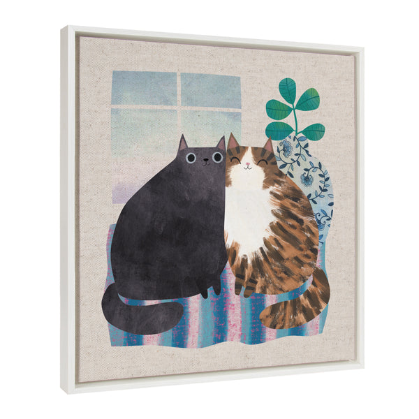 kate & laurel Sylvie Friends 1 Framed Canvas by Planet Cat