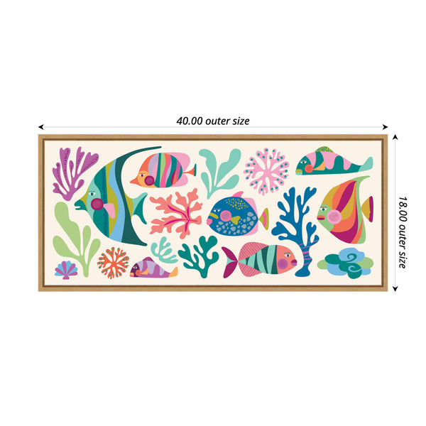 Kate & Laurel Sylvie Fun Colorful Tropical Fish Framed Canvas By Rachel Lee