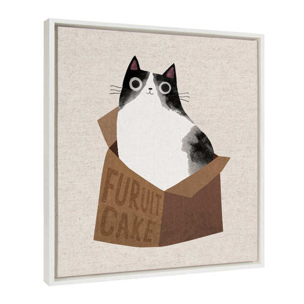 kate & laurel Sylvie Furuit Cake Framed Canvas by Planet Cat