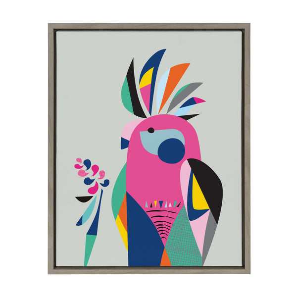 Kate & Laurel Sylvie Galah Framed Canvas By Rachel Lee Of My Dream Wall