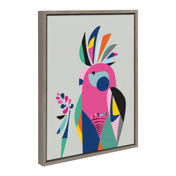 Kate & Laurel Sylvie Galah Framed Canvas By Rachel Lee Of My Dream Wall