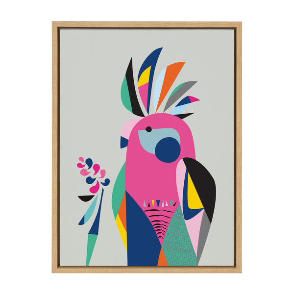 kate & laurel Sylvie Galah Framed Canvas by Rachel Lee of My Dream Wall