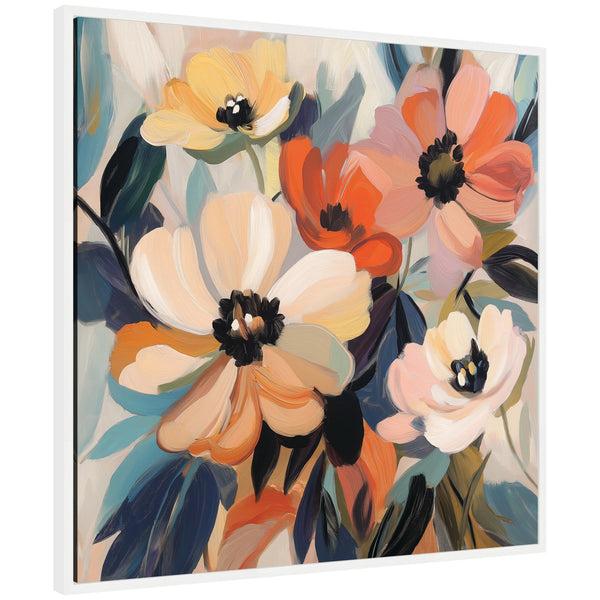 Kate & Laurel Sylvie Garden Bloom Abstract Bouquet III Framed Canvas By The Creative Bunch Studio
