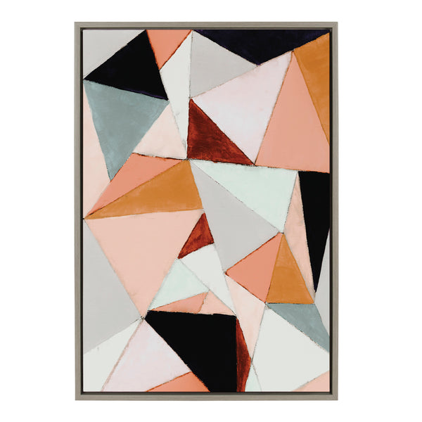 kate & laurel Sylvie Geo Abstract Framed Canvas by Amy Lighthall