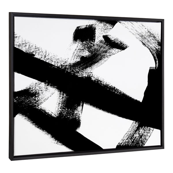 Kate & Laurel Sylvie Gesture I BW Framed Canvas By Amy Lighthall