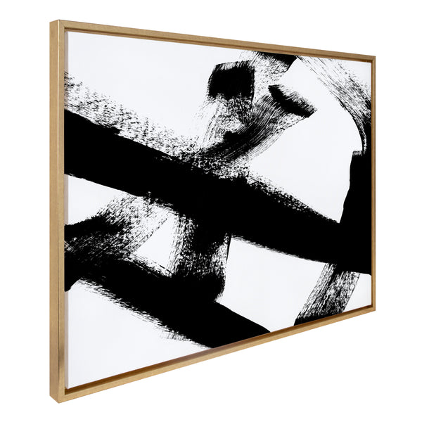 kate & laurel Sylvie Gesture I BW Framed Canvas by Amy Lighthall