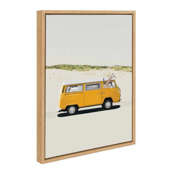 kate & laurel Sylvie Giraffe Adventure Framed Canvas by July Art Prints