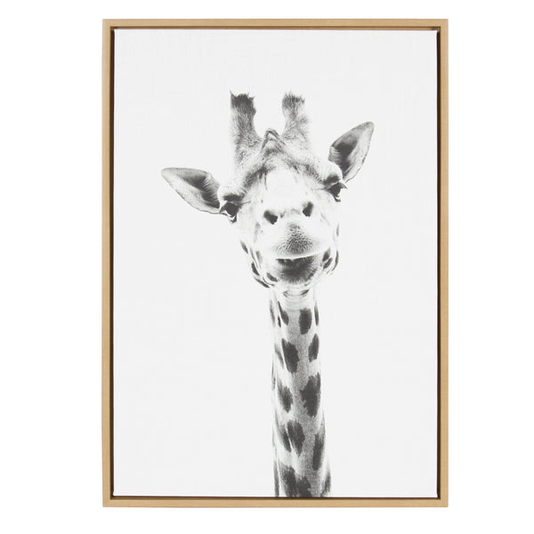 kate & laurel Sylvie Giraffe Framed Canvas by Simon Te Tai