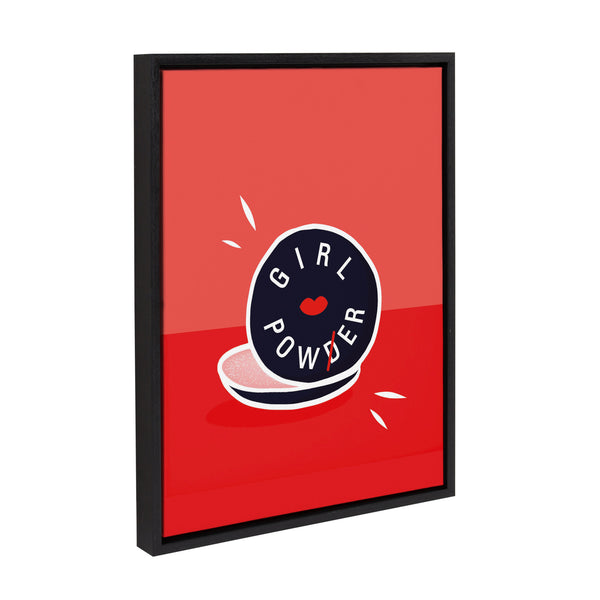 Kate & Laurel Sylvie Girl Power Framed Canvas By Dominique Vari