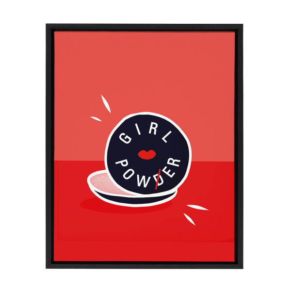 kate & laurel Sylvie Girl Power Framed Canvas By Dominique Vari