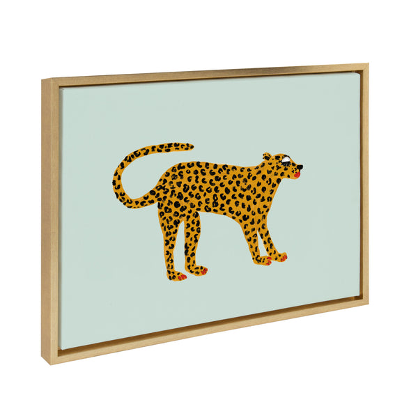 Kate & Laurel Sylvie Glam Cat Framed Canvas By Kendra Dandy Of Bouffants And Broken Hearts