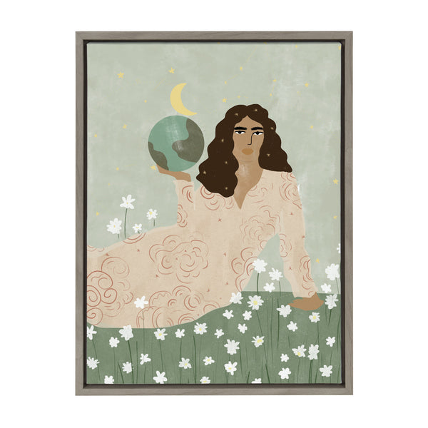 kate & laurel Sylvie God Is A Woman Framed Canvas by Alja Horvat