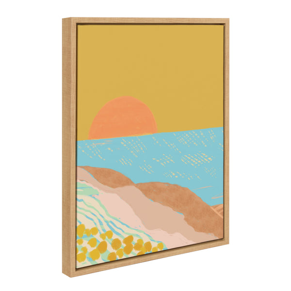 Kate & Laurel Sylvie Golden Hour Framed Canvas By Kasey Free