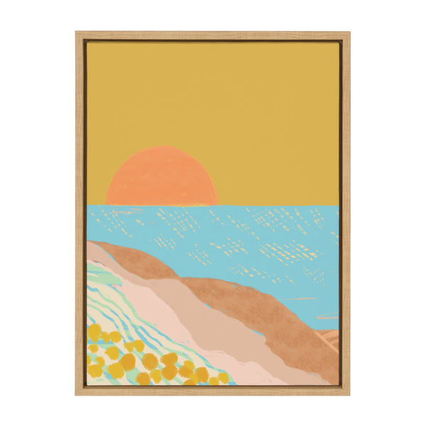 kate & laurel Sylvie Golden Hour Framed Canvas by Kasey Free