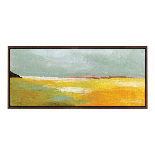 Kate & Laurel Sylvie Golden Root Lake Framed Canvas By Nikita Jariwala