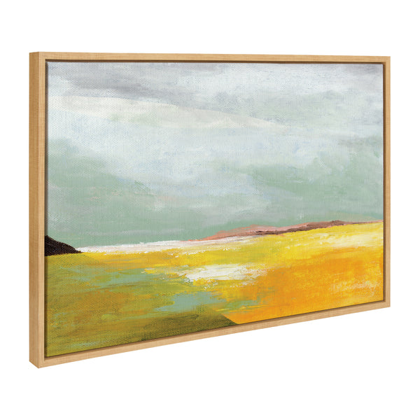 kate & laurel Sylvie Golden Root Lake Framed Canvas by Nikita Jariwala