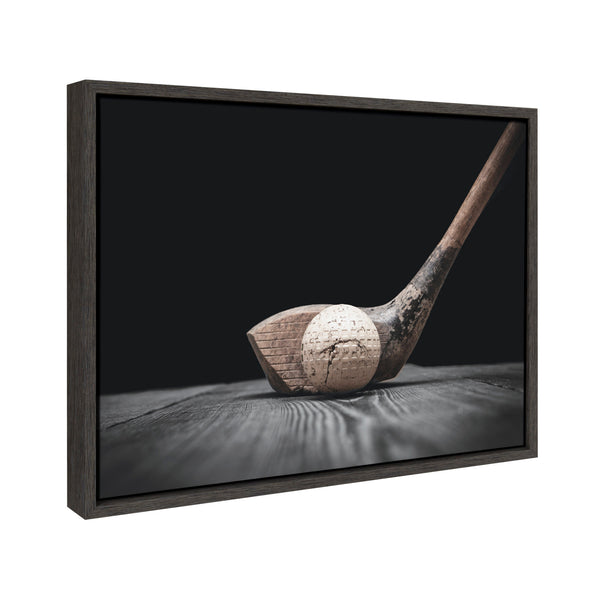 Kate & Laurel Sylvie Golf Club And Ball Framed Canvas By Shawn St. Peter