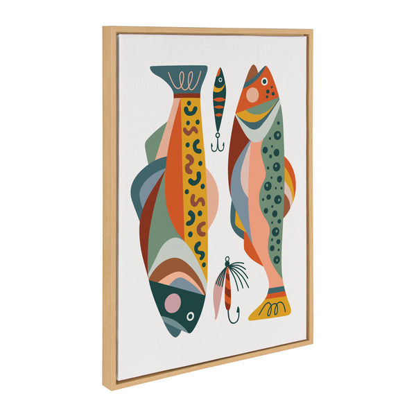 Kate & Laurel Sylvie Gone Fishing Framed Canvas By Rachel Lee Of My Dream Wall