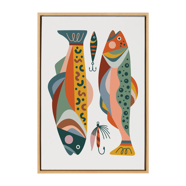 Kate & Laurel Sylvie Gone Fishing Framed Canvas By Rachel Lee Of My Dream Wall